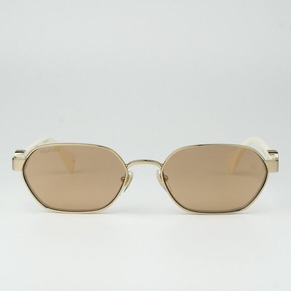 NEW Gucci GG1593S 002 Gold Ivory Pink Geometric Unisex Sunglasses GG 1593S main image 5